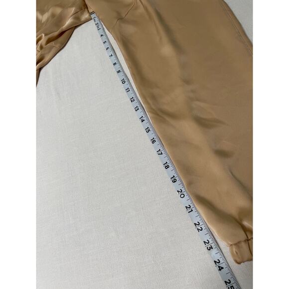 Ramy Brook Tad Cropped Pant Buttercream Satin Joggers pockets Size L - Picture 8 of 10